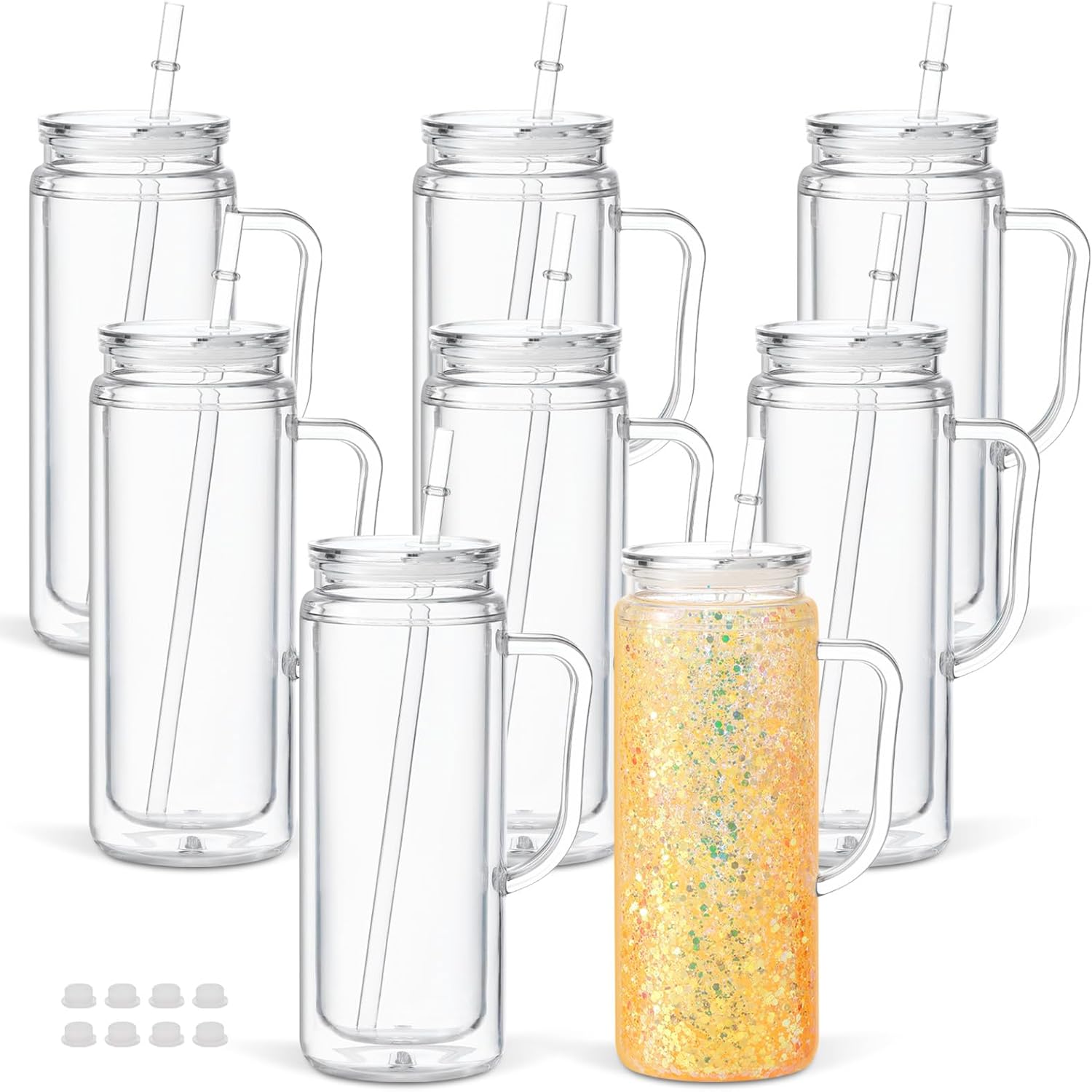 20oz Snow Globe Tumbler Handle