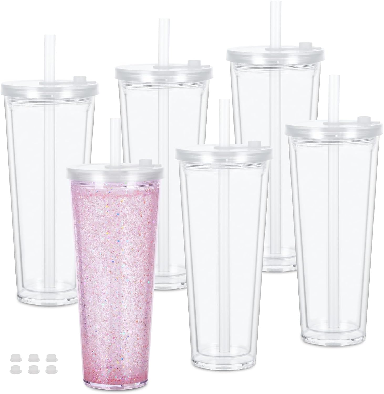 24oz Tapered Snow Globe Tumbler
