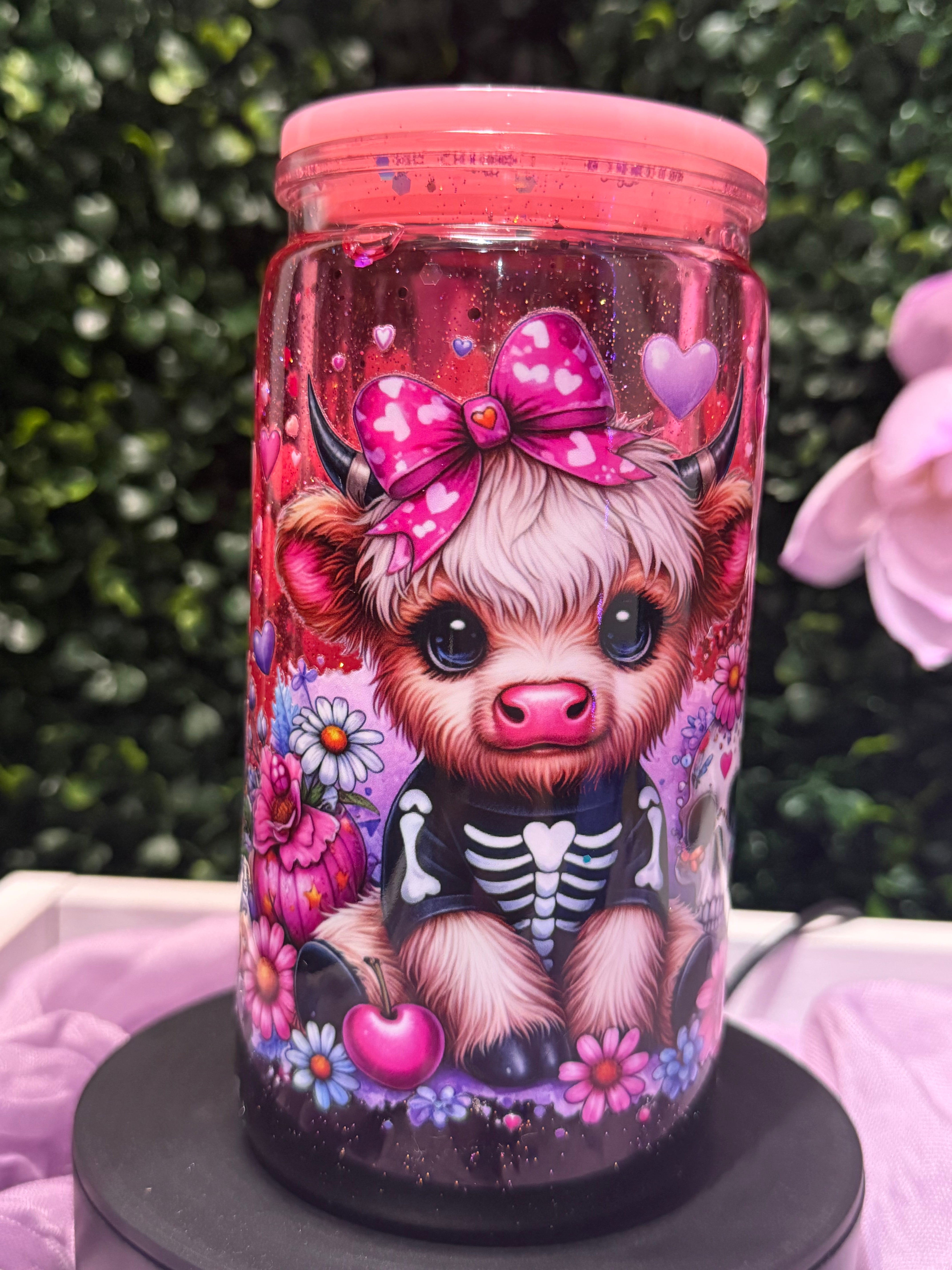 Pink Skeleton Cow